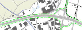 Das Bild zeigt die Baulinien Nationalstrassen.