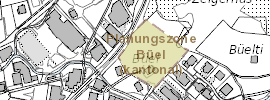 Das Bild zeigt die Planungszonen kantonal.